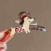 Adorable Large Puppy Claw Hair Clip for Women - 2024 Transparent Grey Shark Clip with Advanced Sense and Stylish Temperament.