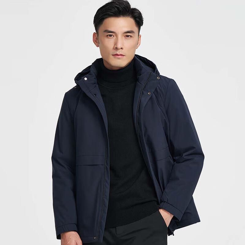 TRIES Men's Hooded Windproof Padded Jacket