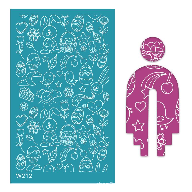 Multi Silk Screen Stencil for Polymer Clay Reusable Silkscreen Print Stamp Mesh Stencil Transfer Easter Printing Earring Jewelry