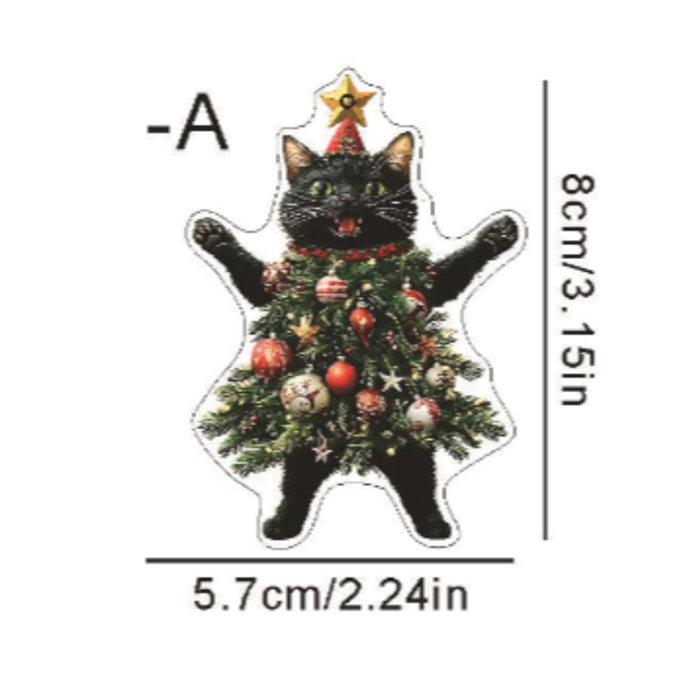 

Cute Cat Hanging Ornaments Christmas Tree Decoration Acrylic Flat Acrylic Hanging Decoration Type A