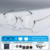 New Brand Design Polygon Small Half-frame Photochromic Anti Blue Ray Women Sunglasses Prescription Custom Progressive Glasses