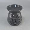 Ceramic Pure Black With Flower Holes Aromatherapy Stove Essential Oil Essential Oil Heating Stove