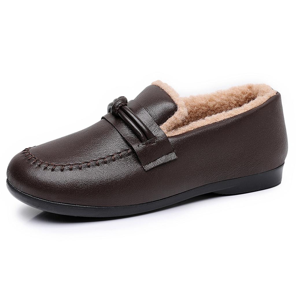 Winter Old Beijing Cloth Shoes Women's Cotton Shoes Plus Velvet Ladieswear Soft Sole Old Lady Elderly Grandma Warm Shoes