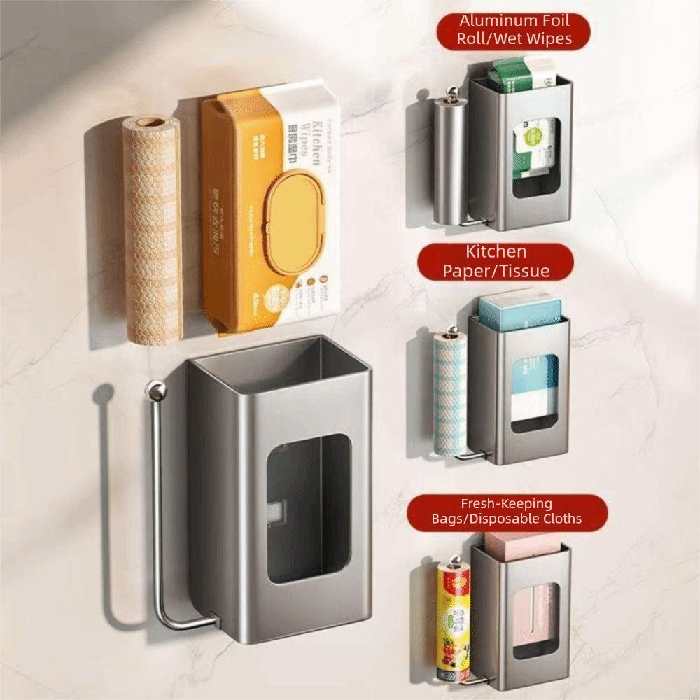 Strong Load Bearing Paper Towel Dispenser Easy Access Wet Wipes Storage Rack  Household