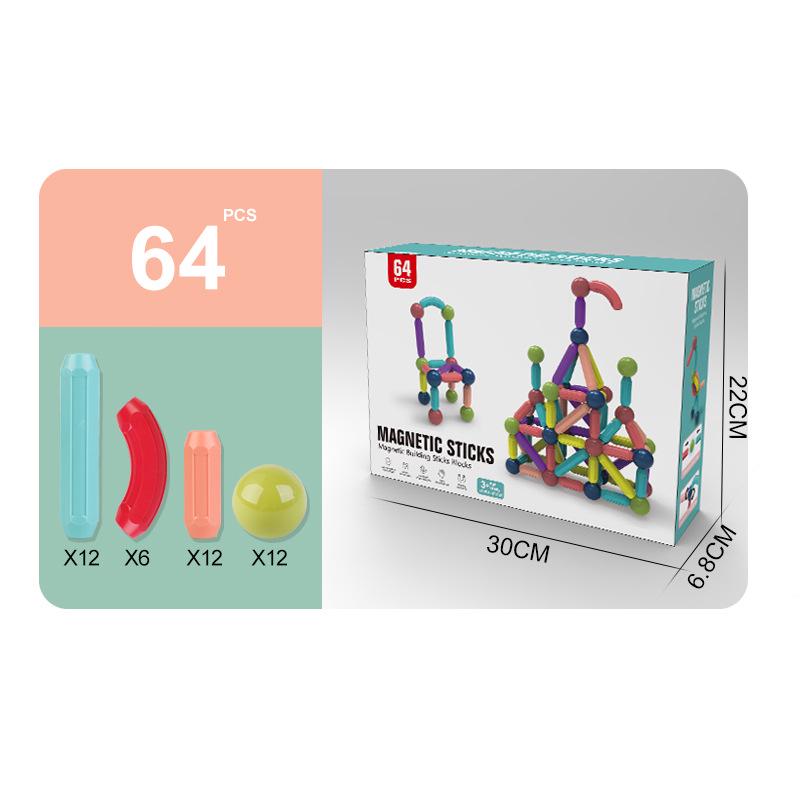 Cross-border Magic Magnetic Building Blocks for Toddlers - Educational and Versatile Magnet Sticks