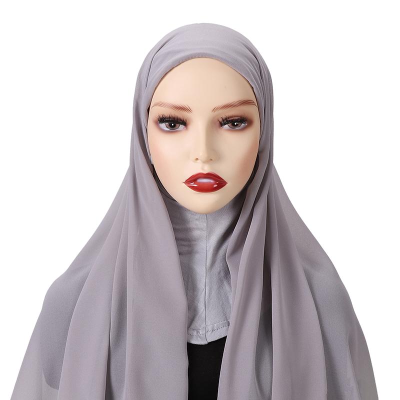 Full Cover Inner Muslim Chiffon Hijab Instant Scarf Islamic Cap Head Wear Caps Underscarf Bone Bonnet Headcover