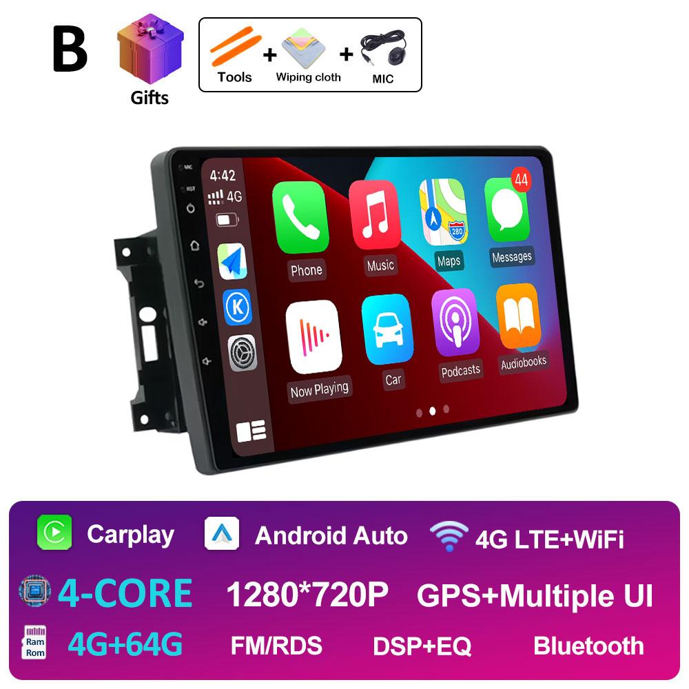 For Jeep Wrangler 3 JK 2007 2008 2009 2010 - 2018 Android 14 Wireless Carplay GPS Navigation Bluetooth Smart System Accessories