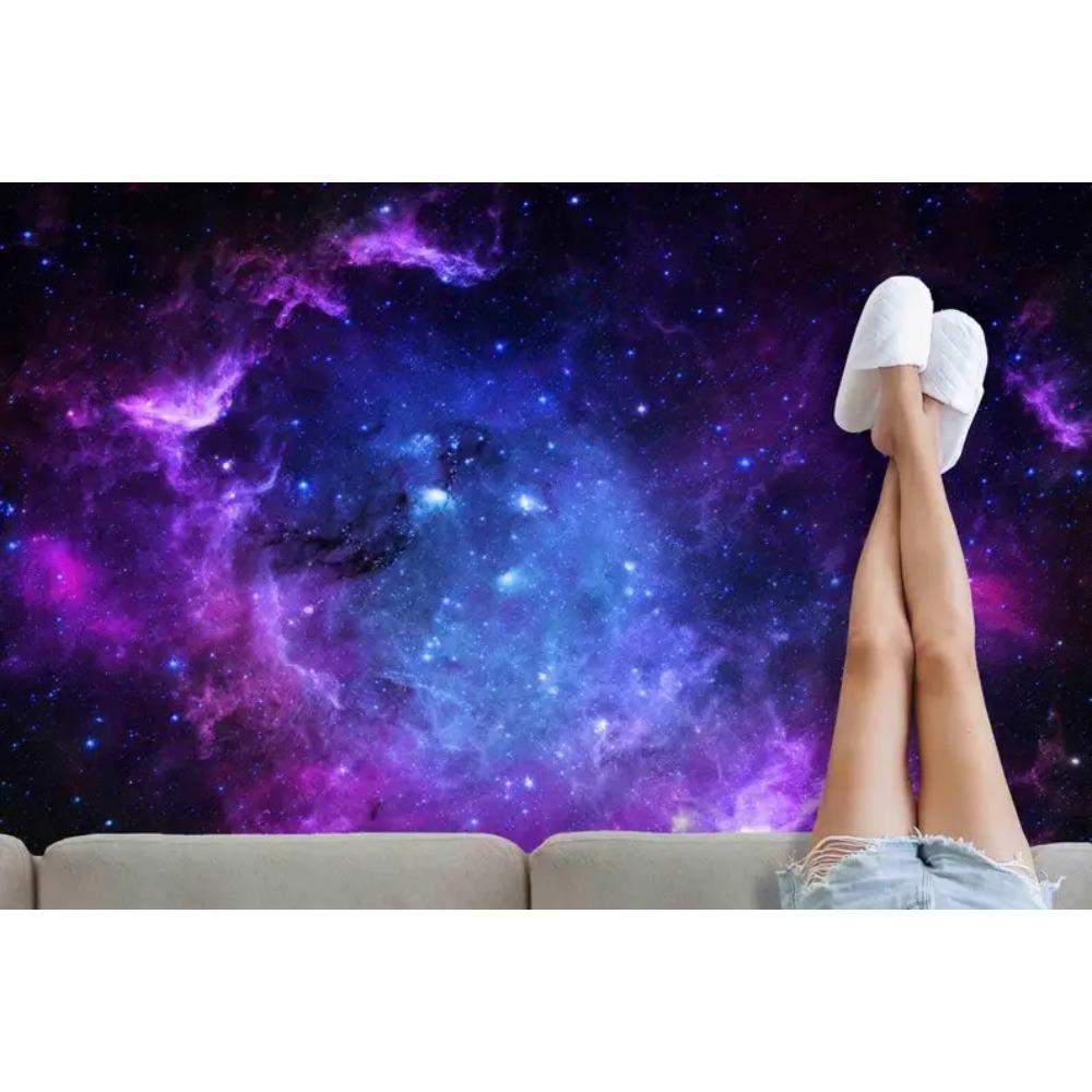 Galaxy Starry Sky View Rug Anti-Slip Pattern Carpet Personalized Gift for Home Bedroom Living Room Decor