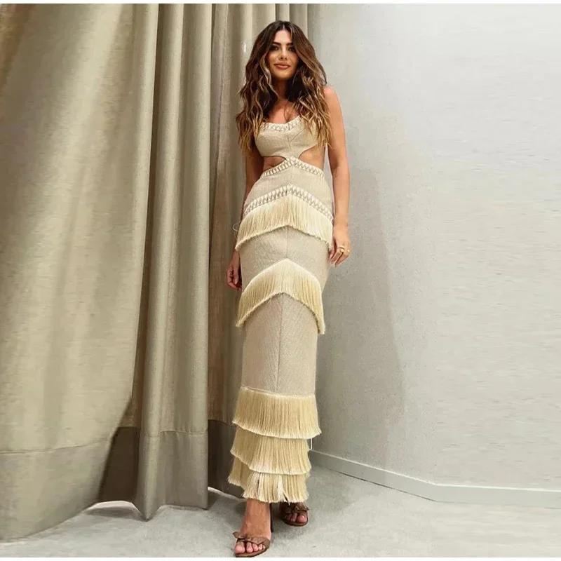 

Женский халат с кисточками в стиле пэчворк и открытым ремнем, летний пляжный женский халат с V-образным вырезом и открытой спиной, посылка на бедрах S абрикосовый