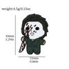 Halloween Brooch Funny Skeleton Scream Chainsaw Scare Clown Metal Badge Christmas Eve Scare
