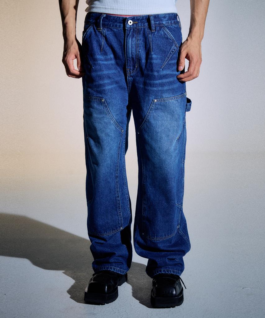 SLOWACID Dart Carpenter Denim Pants [Blue]