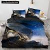 Marble King Queen Duvet Cover Cool Black and White Texture Pattern Bedding Set for Teens Adults 2/3pcs Polyester Quilt Cover
