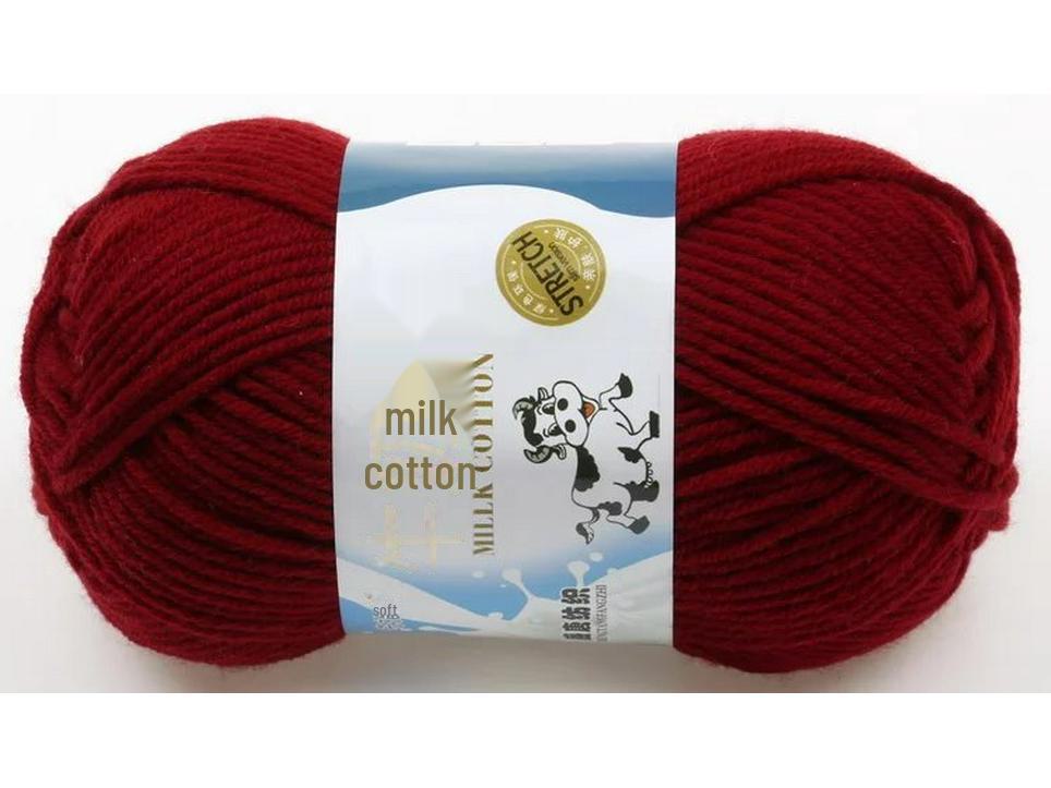 5-Strand Milk Cotton Baby Wool Hat & Scarf Hand-Woven Medium-Thick Yarn Set