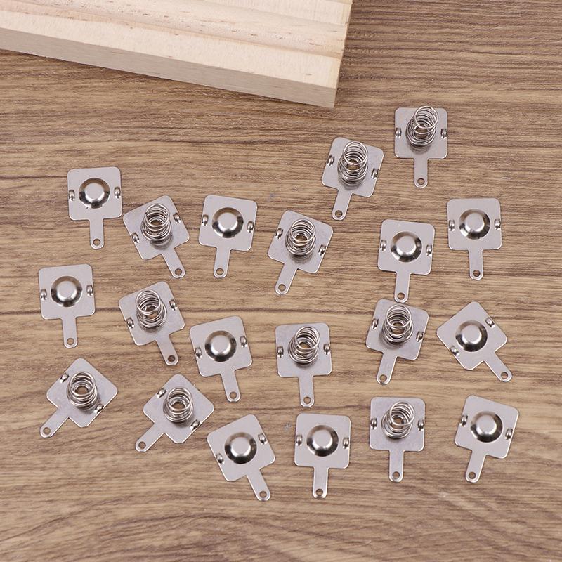 Set 5 buc. 12mm x 12mm - + Baterii Metalice de Înlocuire Placă de Contact cu Arc Slot Unidirecțional Argintiu Pentru Carcasa Baterii AA