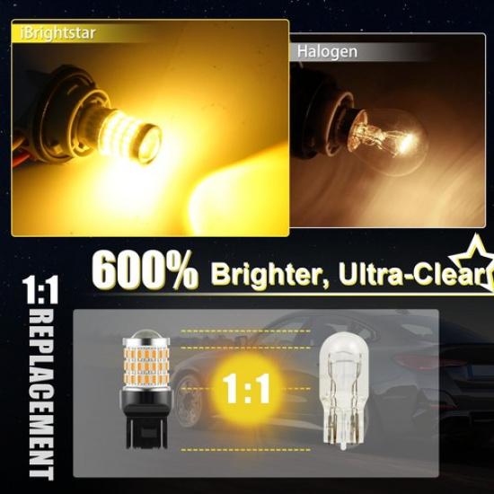 7443 LED Bulb Amber, 7440 LED Turn Signal Bulbs Super Bright for Amber 7443