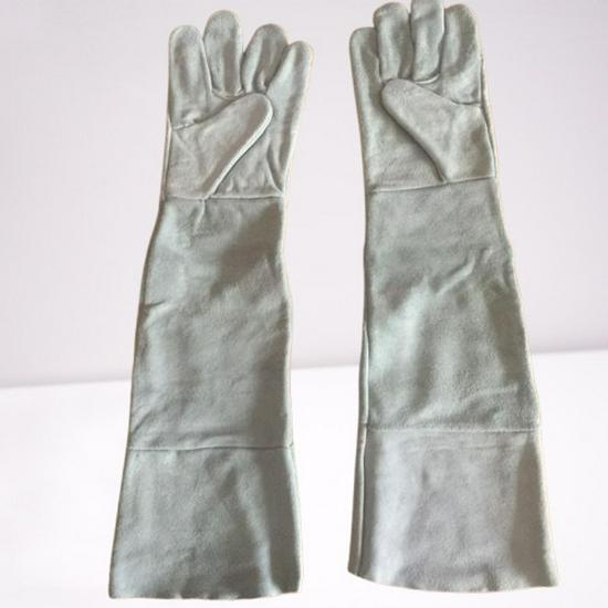 60CM Heat-Resistant Two-Layer Cowhide Welding Gloves