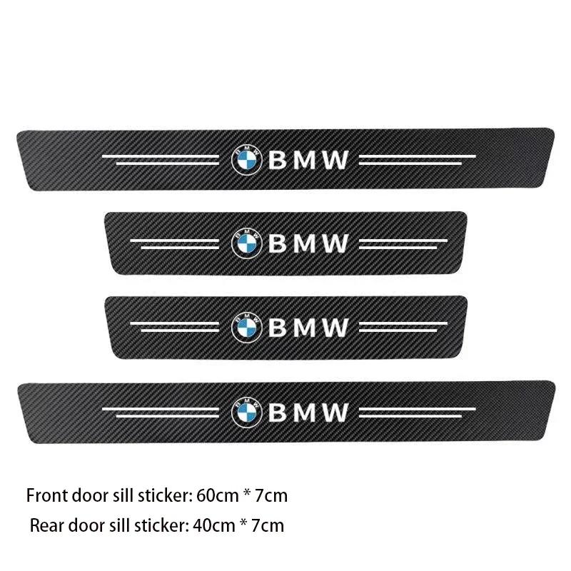 FA8Car Door Sill Plate Sticker Anti-scratch Strip Trunk Protection Decals For BMW M M3 M5 X1 X3 X5 X6 E46 E39 E36 E60 E46 E90 E92