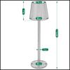 Green LED table lamp 38.5CM wireless 3 modes touch night light