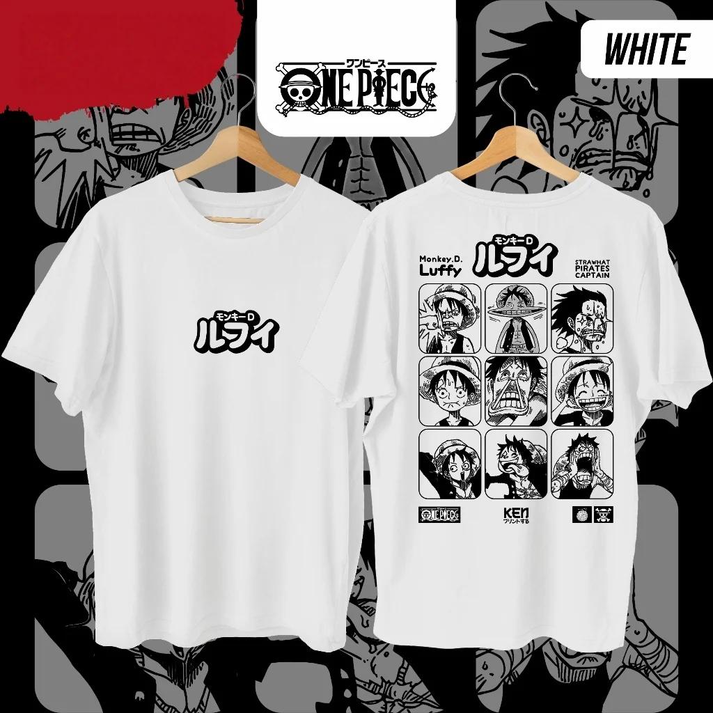 

2026 New Fashion ONE PIECE Anime Monkey D. Luffy Y2k Graphic Summer TShirt Men Women High Quality Japanese Cartoon Soft Cloth... S разноцветный