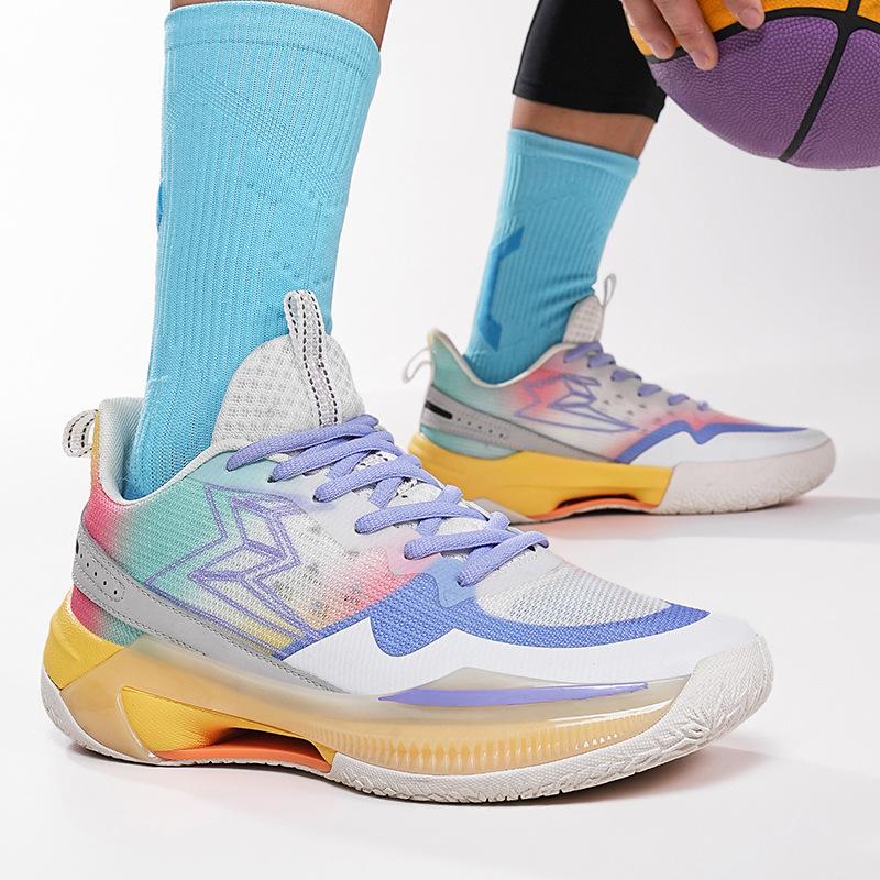 Basketball shoes junior high school men's shoes spring and summer breathable sports shoes outer size large size middle school students actual combat