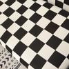 1.8 M Wide Chenille Zebra Pattern Fabric Chenille Cloth Sofa Cover Towel Black and White Geometric Flower