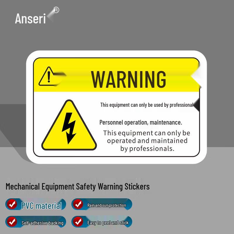 Ansairui PVC Safety Warning Sign: Professional Use Only