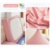 Cool Fabric Sofa Seat Cover Soft Texture Stretch Washable Removable Chair Soft Cushion Cover Sets Cold Solid Color Sofa Protector 1 /2 /3 /4 Seat