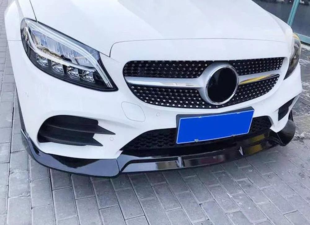 

Front lip skirt V2 1234 Upgrade (black, 2018-2021) for Mercedes C-class W205