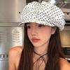 Versatile Oversized Cloud Hat Polka Dot Print Beret Trendy Octagonal Hat  for Women