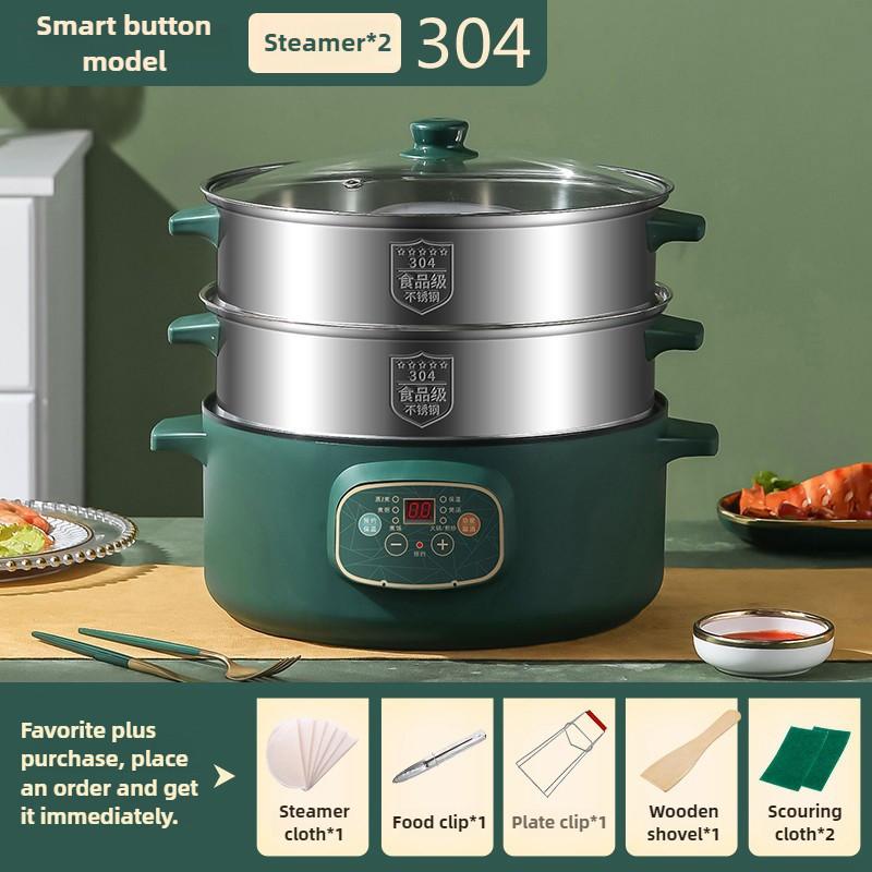 Multi Functional Household Electric Steaming Pot Large Capacity Electric Steamer Kitchen Food Processing Electric Heating Pot