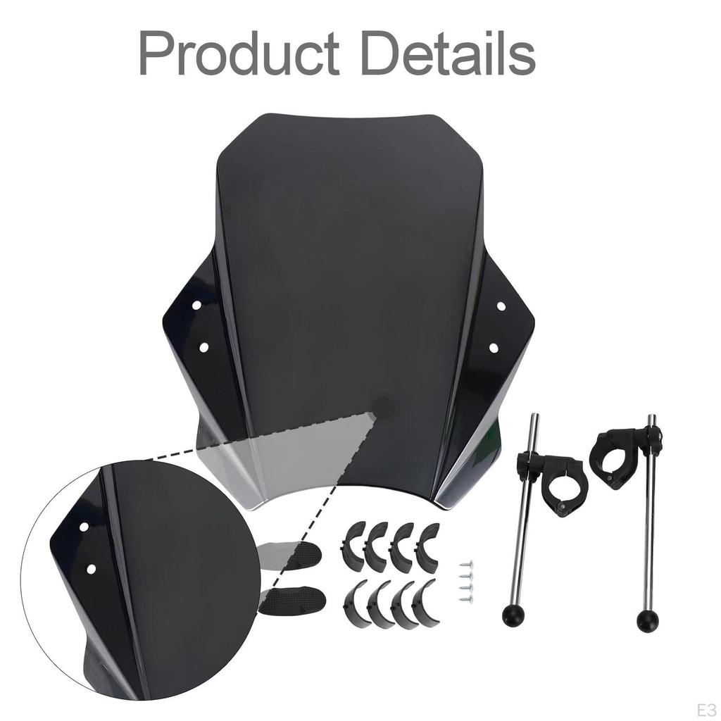Motorcycle Windshield Accessories Adjustable Compatible Protection Simple Installation Repair Parts