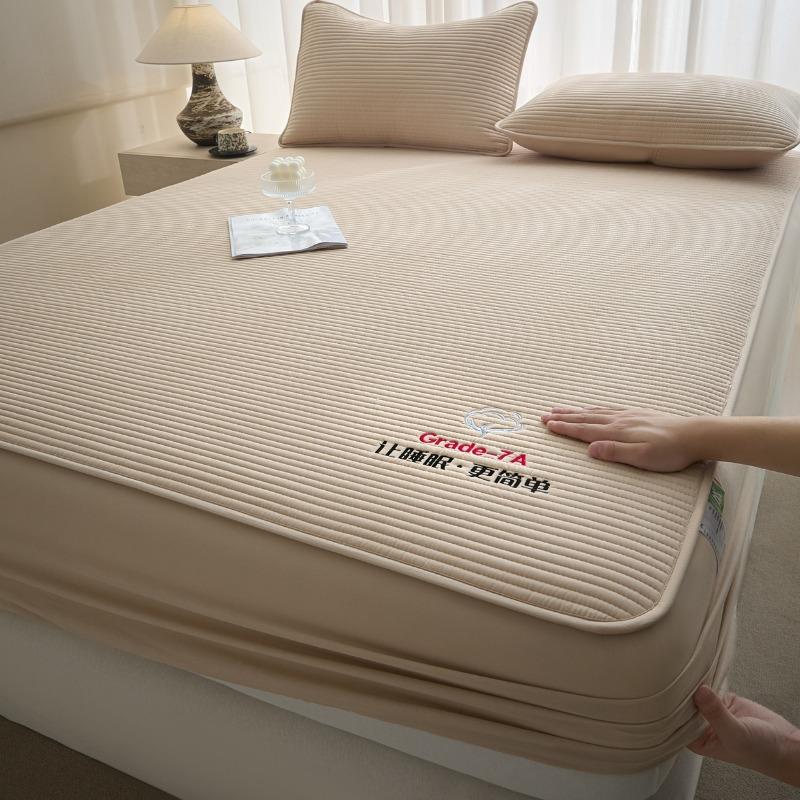 

Thickened cotton pure cotton fitted sheet single piece padded cotton all-inclusive mattress protective cover, no pillowcase 120x200cm 1pcs