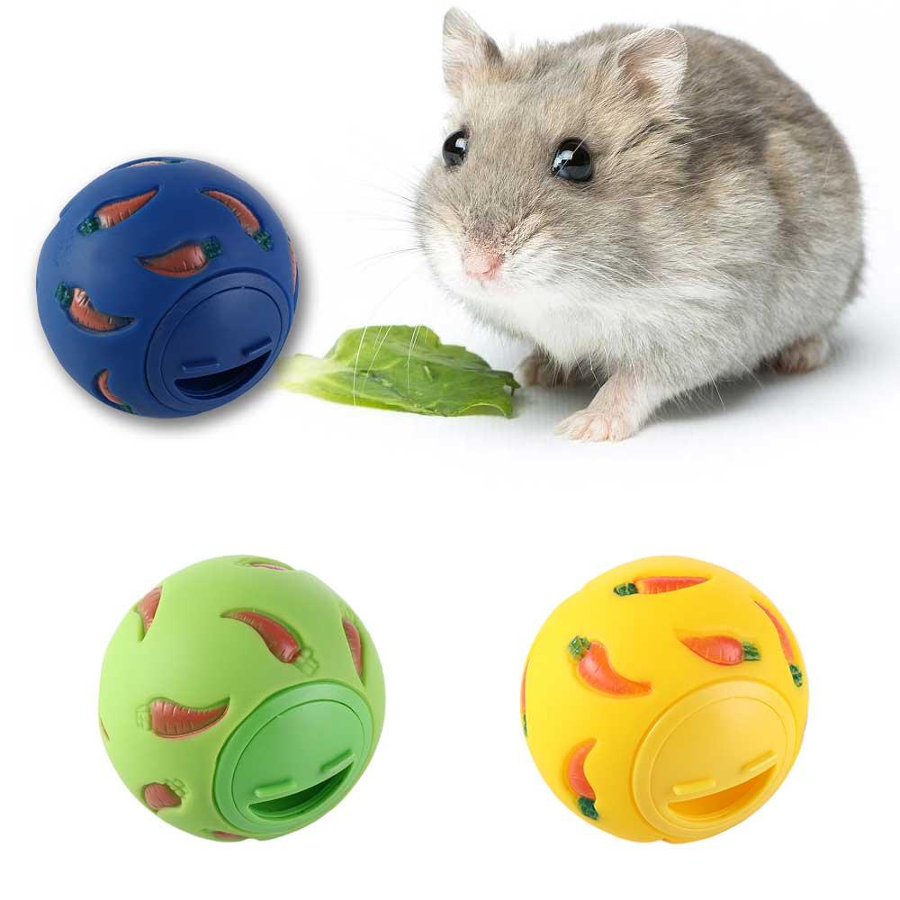 PVC Rabbit Tumbler Ball Interactive Cat Slow Feeder Practical Guinea Pig Leak Feeder  Bunny