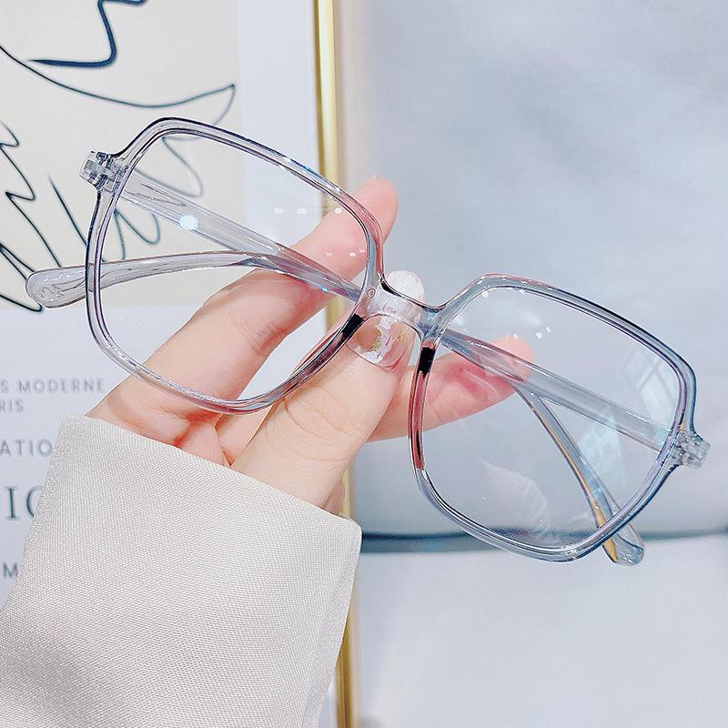 

Transparent Frame Myopia Glasses Blue Light Proof Women S Full Frame Reading Glasses Degrees 0 To - 6.0 NO Lens
