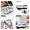 Pencil Pouch Simple Design Durable 300D Polyester Easy Open Zipper with Mesh Pocket Removable Divider and Pen Slots for Boys Girls
