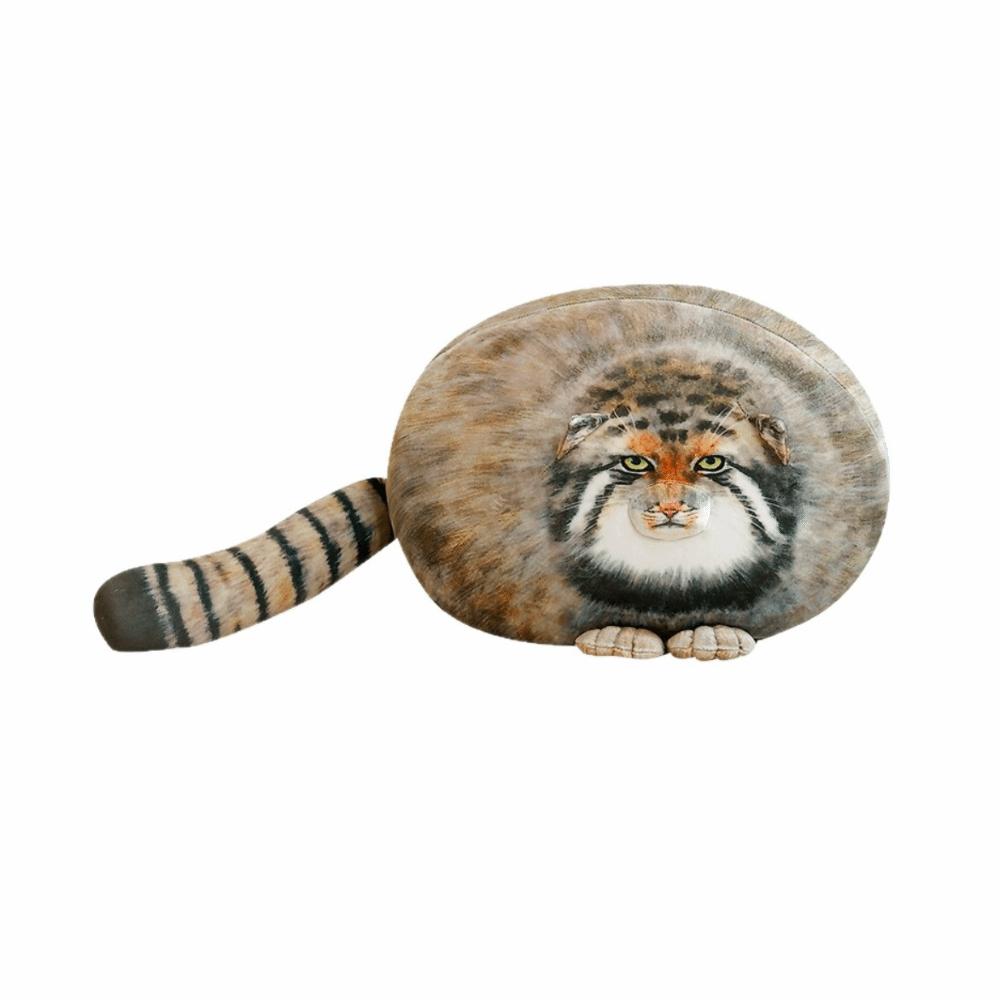 Oreiller Peluche Chat Câlin Simulation Réaliste Oreiller Chat Mignon Jouet Peluche Manul Décoration de Chambre