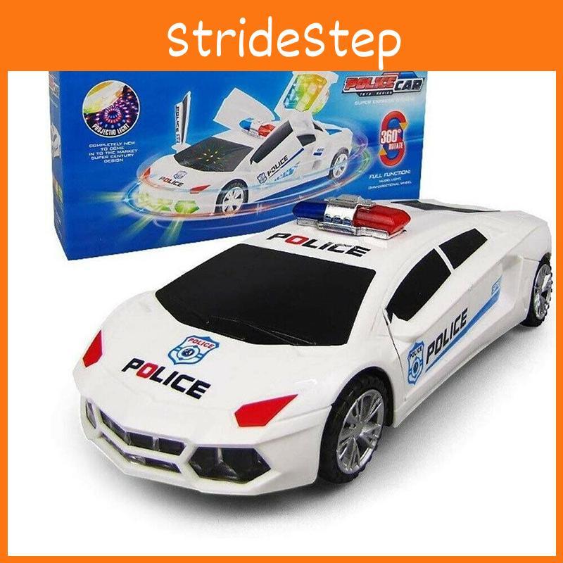 Stunning Police Car Led Light Music Rotating Toy For Kids Universal Driving Fun