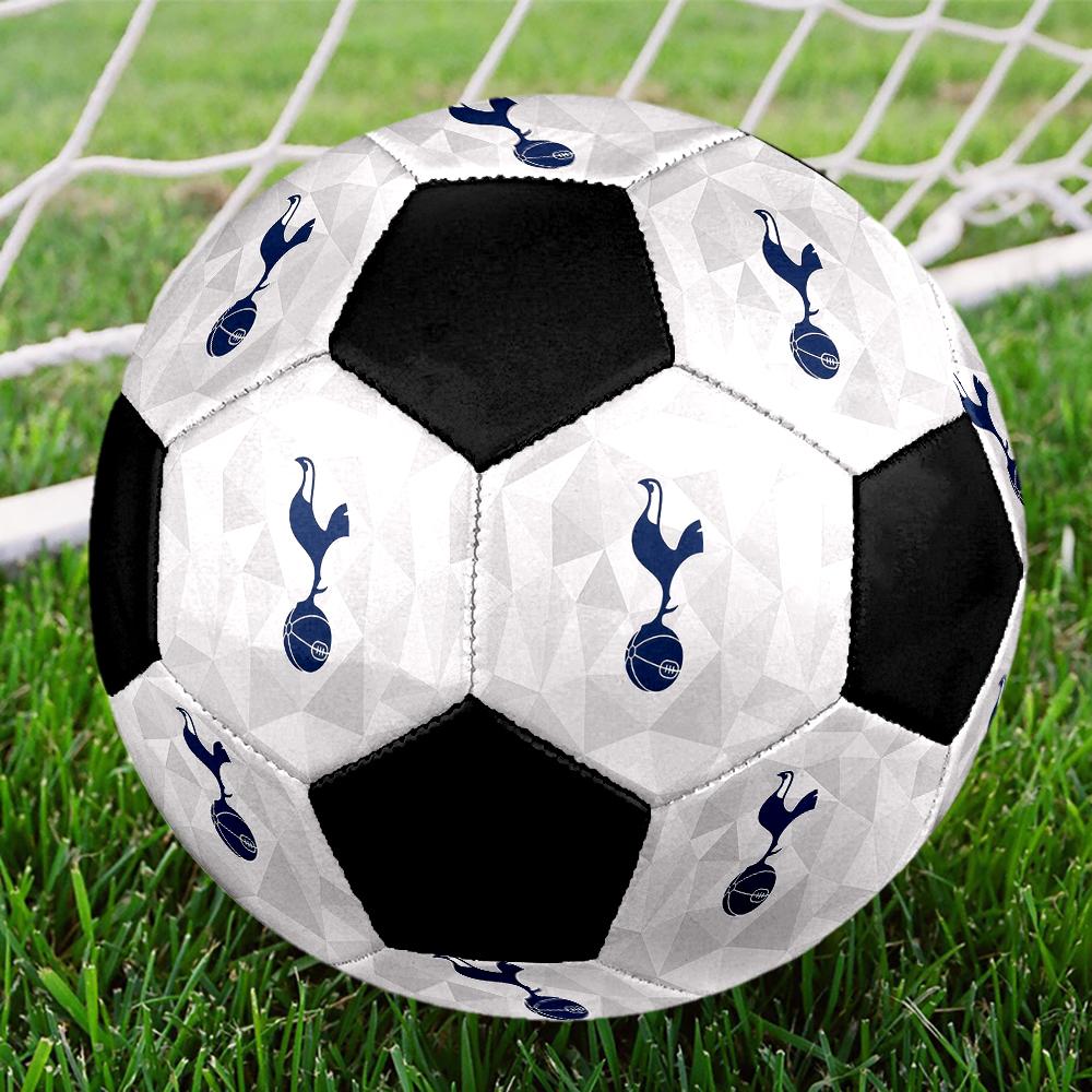 SIZE 5 Tottenham Hotspur Soccer Ball Colorful All Ages Machine Stitched PVC Competition Ready Durable High-Bounce