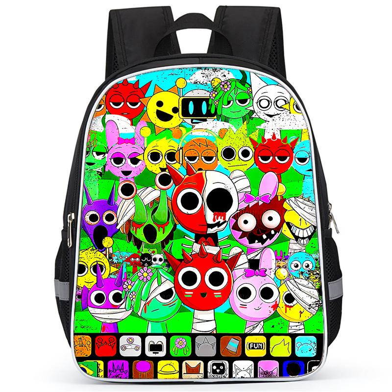 Rhythm Box Sprunki Hra Anime Batoh Studentský Školní Taška Počítačová Taška