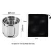 304 Stainless Steel Folding Cup with Drawstring Bag - Portable Outdoor Coffee/Mug for Camping & Picnics