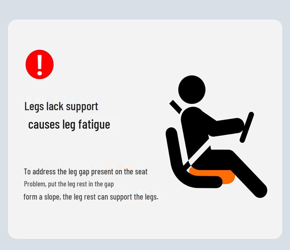 Universales Leder-Autositzkissen mit Beinstütze – Perforiert, Atmungsaktiv, Ganzjahresdesign