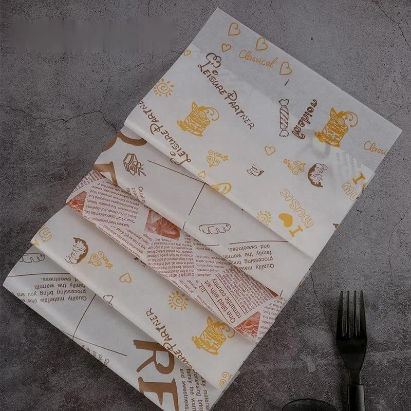 50ks Internetové červené kuchyňské pečicí nástroje Hovno Když dortová krabice Podložka Hamburgerový dort Proti olejový papír Pečicí sací papír 18X18cm Příslušenství