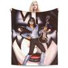 Ace Frehley The Spaceman 1951-2025 Blanket Flannel Kiss Band Comfortable Super Soft Throw Blanket for Home Rug Piece
