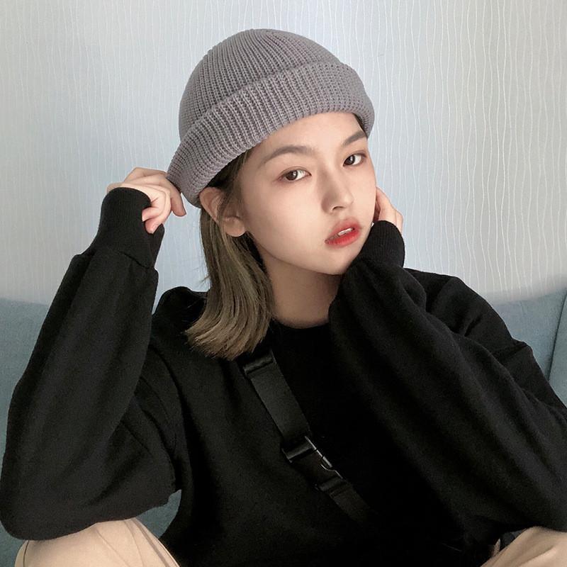 Chic Unisex Knit Beanie Winter Soft Cotton Hat Warm Round Top Design