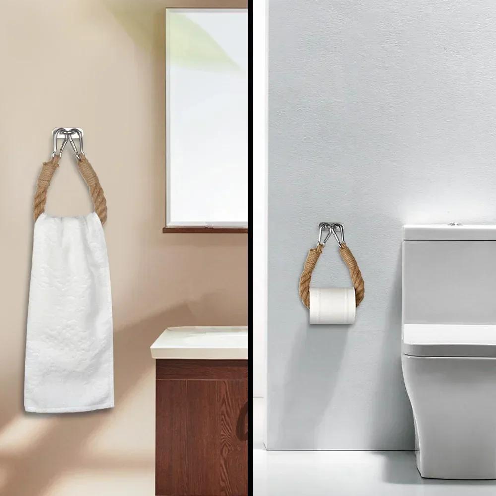 Vintage Hotel Style Bathroom Towel Lanyard Toilet Paper Holder Vintage Decor Stylish Home Bathroom Accessories