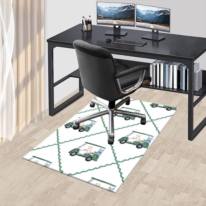 1PC Golf Cart, Dogs Non-Slip Floor Carpet Compatible for Office&Living Room&Dining room - Flat-Weave Machine- Soft & Pattern-E309