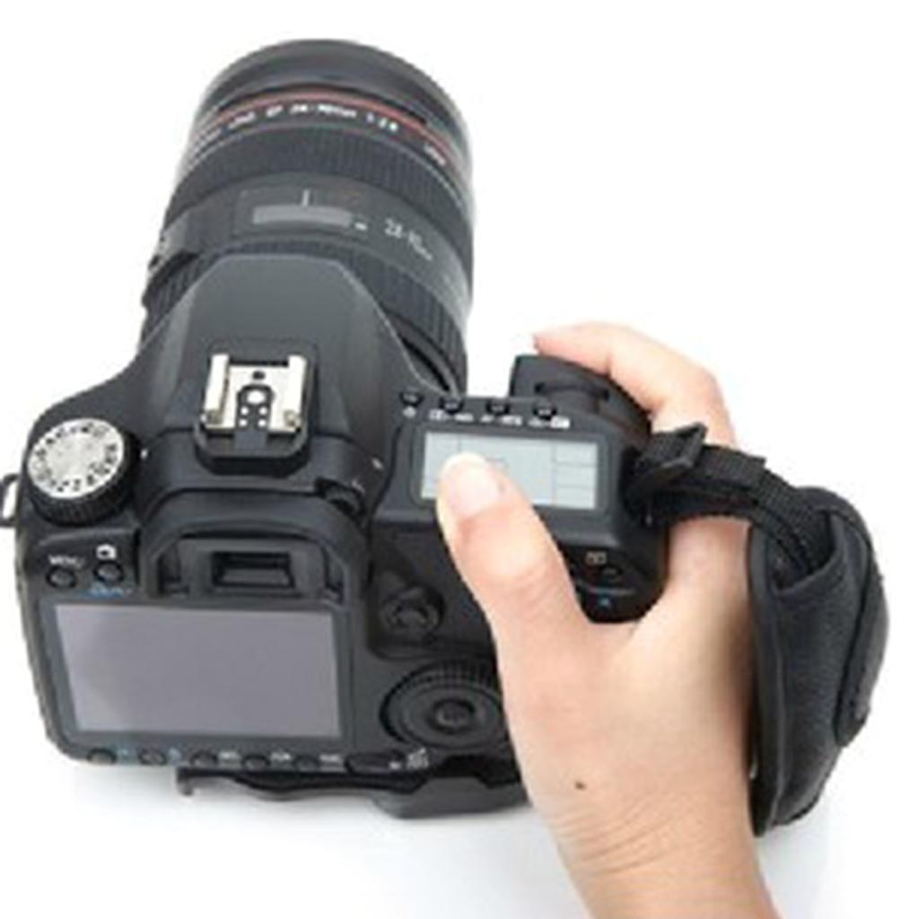 PU Camera Hand Strap Soft Adjustable Hand Grip Wrist Strap for DSLR and Mirrorless Cameras Quick-Release Wrist Grip Belt