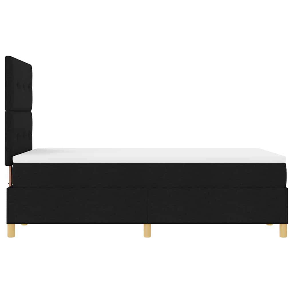 Boxspring Bed with Headboard Black 120 x 200 cm Fabric