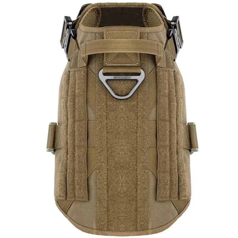 Tactical Dog Harness Leash Collar for Medium Large Dogs Military Pet Vest Adjustable Service Dog Harnesses For Training Walking