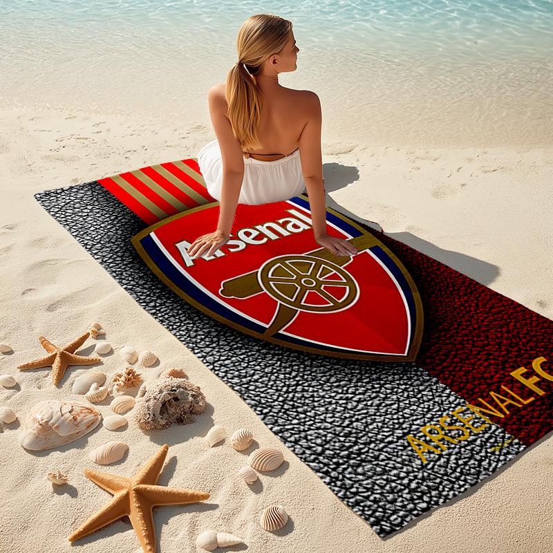 1pc A-Arsenal Beach Towel, Comfortable and Thick, and Swimming/Bath/Picnic/Camping Towel, Suitable for Seaside Beaches